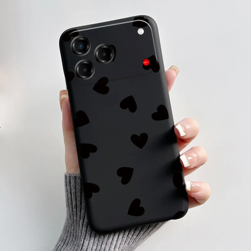 Cute Black Phone Case For ZTE Blade V80 Vita/Nubia V80 Design/Blade V80 Pro Case Shockproof Soft Cartoon Panda Printed Cover