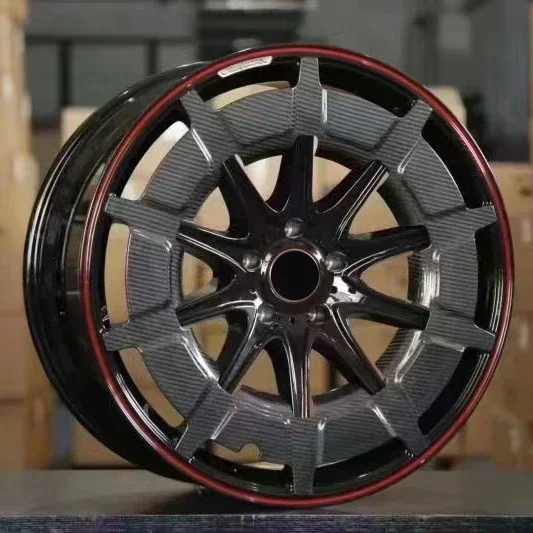 

The G63 carbon fiber wheels measure 22 inches