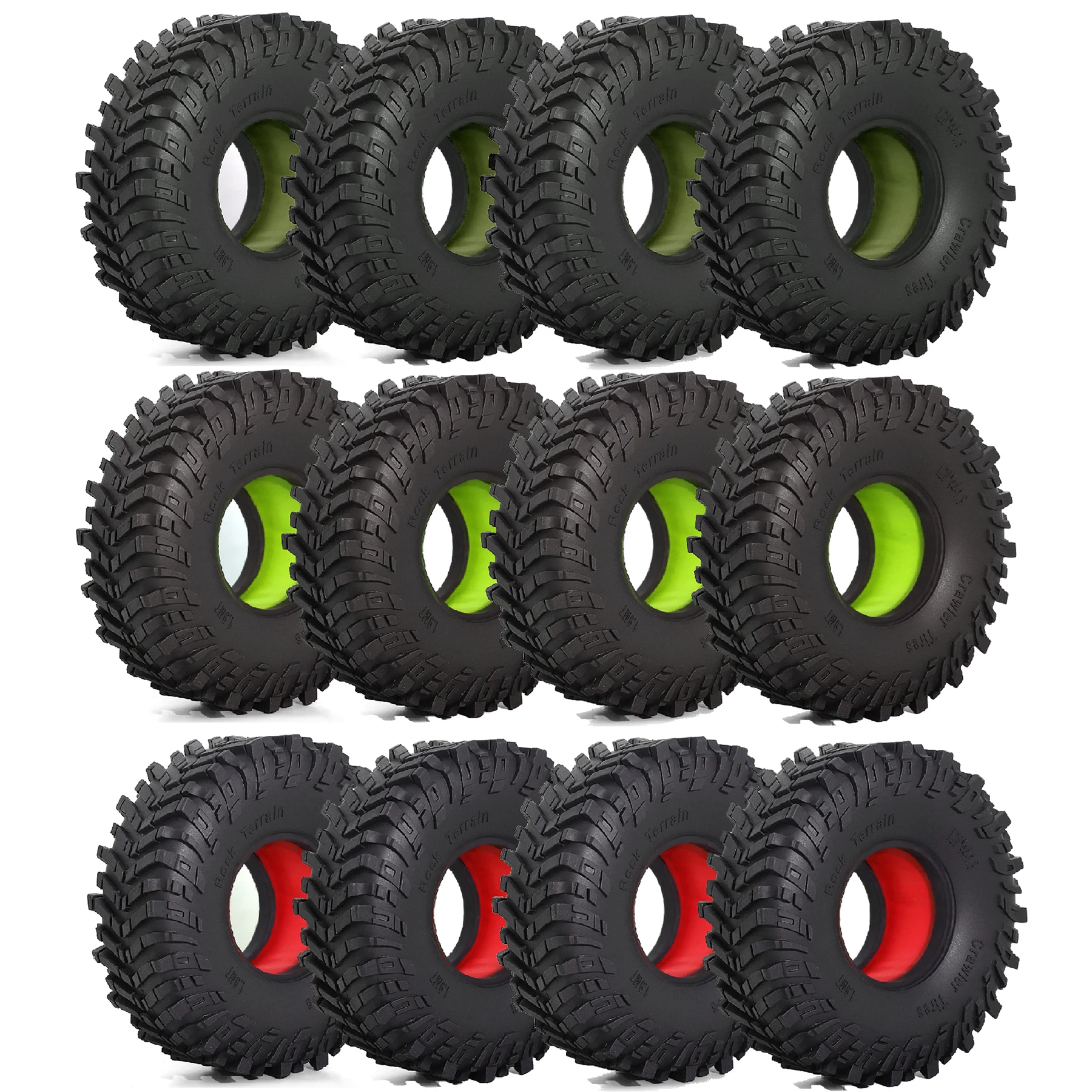 4 Stuks 1.9Crawler Banden Od 4.72Siliconen Rubber Insert Voor 1/10 Rc Crawler Auto TRX4 TRX6 SCX10 90046 SCX10 III CC01 D90 D110