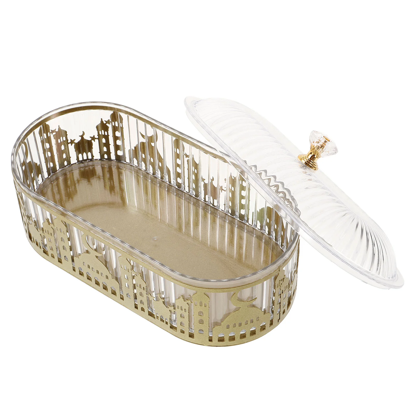 

Iron Snack Tray Ramadan Trays with Lid Crafts Eid Activities Farmhouse Butter Dish Container Decoration