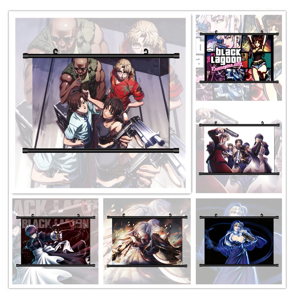 Black Lagoon Revy Eda Roberta Anime Canvas Painting Wall Art Nordic Posters Decor Prints Living Kids Room Decor Canvas Pictures