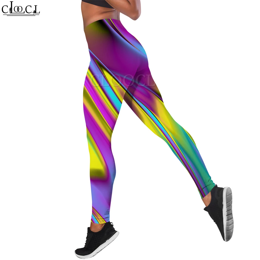 CLOOCL Women Legging Fashion Dazzling Colors 3D Printed Trousers for Female Outdoor Jogging Gym Workout Leggings Hip Hop Style