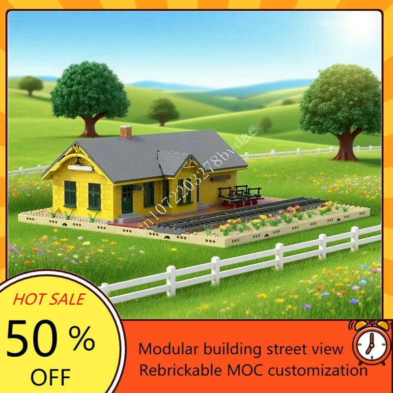 

3989PCS Union Pacific Shelton Depot Modular MOC Custom Puzzle Creative Street View Model Architecture DIY Educational Toy Gift