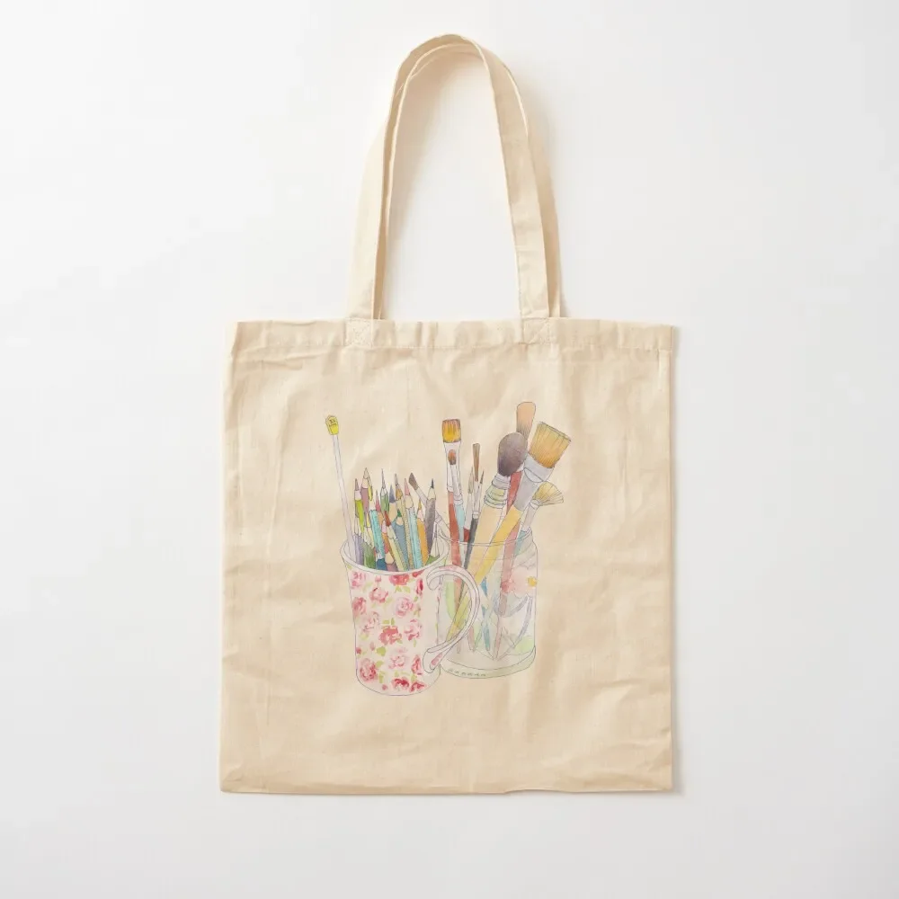 

Art Tools: pencils and brushes Tote Bag canvas bags Women's beach bags Tote Bag