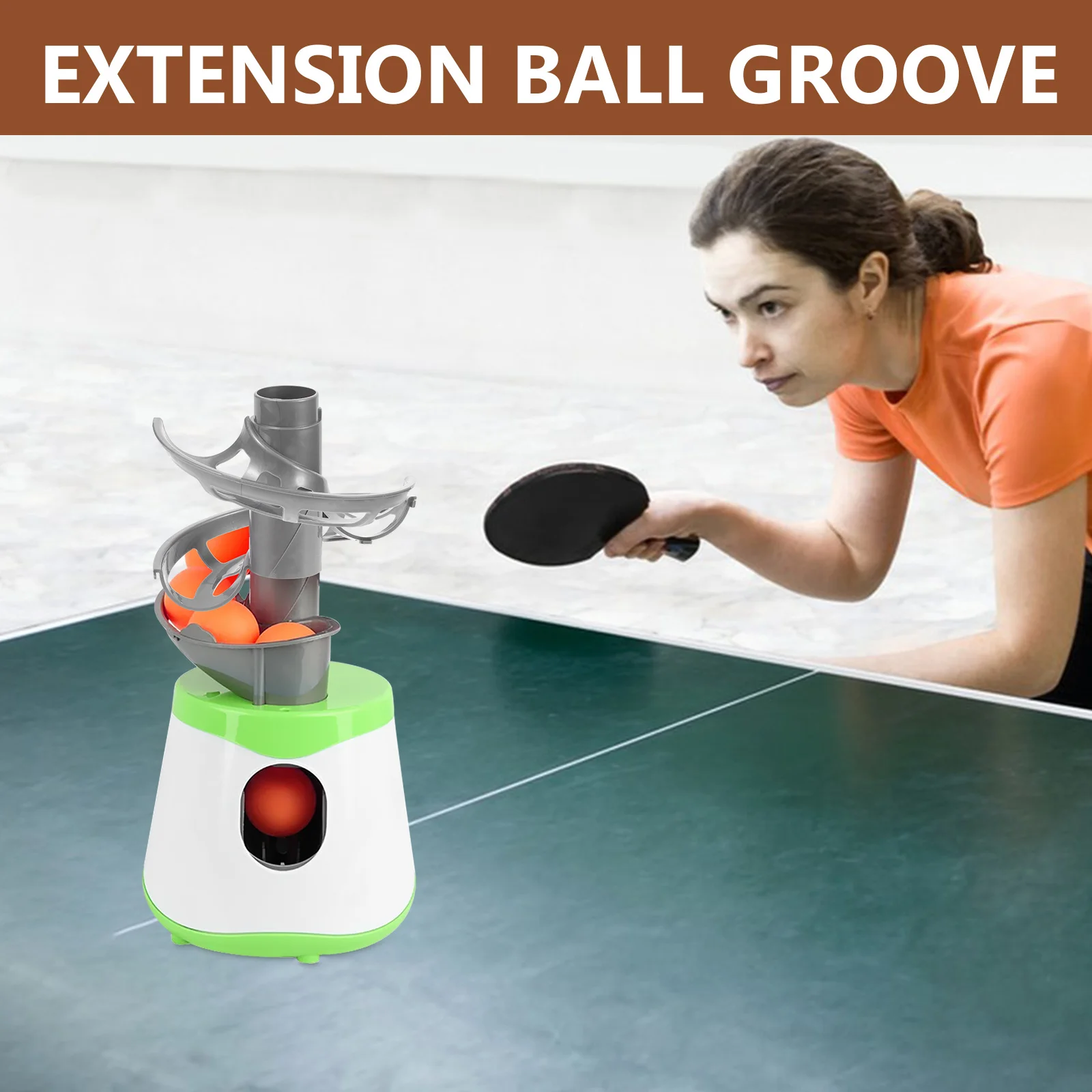 

Table Machine Extension Ball Groove Durable Plastic Replacement Rail For Ping-Pong Launcher Outdoor Training Tennis Ball