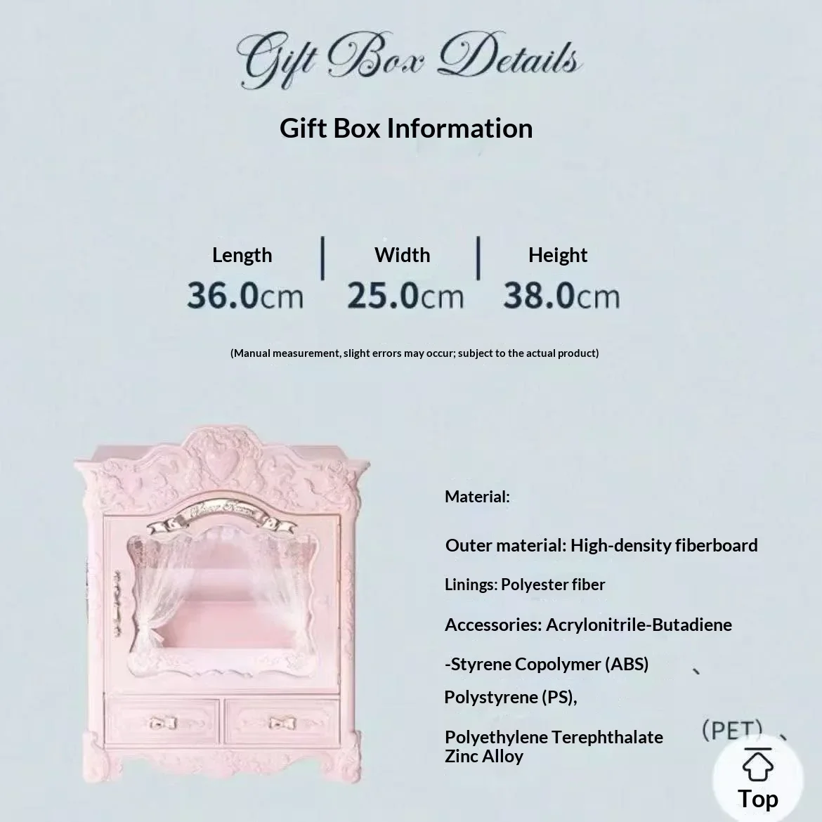 

Большая подарочная коробка Flower Know Bunny Garden Series (пустая коробка/коробка для хранения, косметика в комплект не входит)