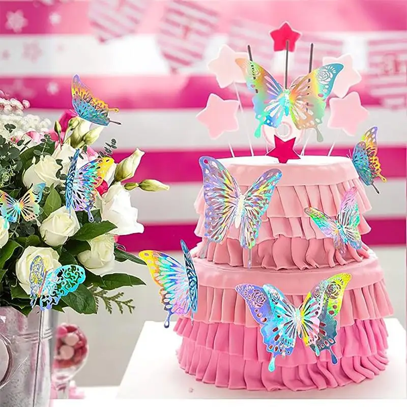 Hot Sale 12pcs Sticker 3D Effect Butterflies Wall Sticker Beautiful Butterfly For Kids Room Wall Decal Home Decoration
