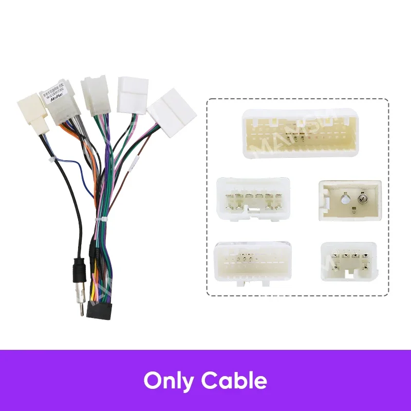 MAMSM For TOYOTA NOAH/ ESQUIRE/ VOXY 2014-2017  Car Control Fascia Audio Frame Radio Stereo Panel Harness Power Cable  Kit