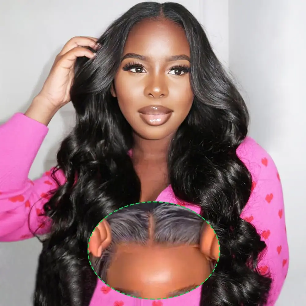 5x5 Transparent Lace Closure Glueless Wigs for Women Body Wave Pre Cut Lace Frontal Wig 4x6 Brazilian Ready to Wear Wigs on Sale