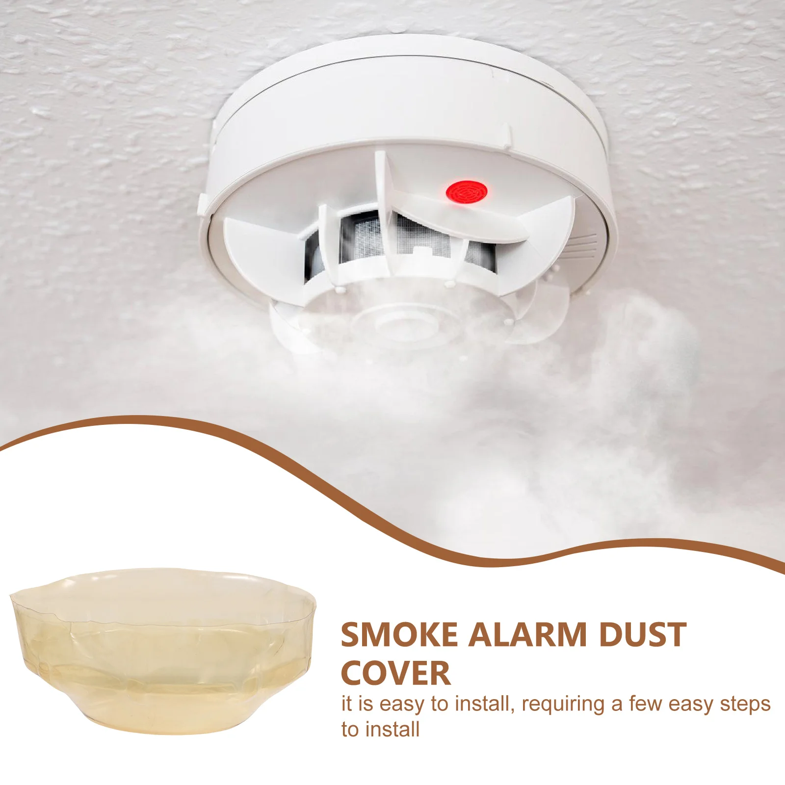 

6Pcs Fire Alarm Covers Plastic Protective Sensor Covers for Cooking Baking Dust Proof