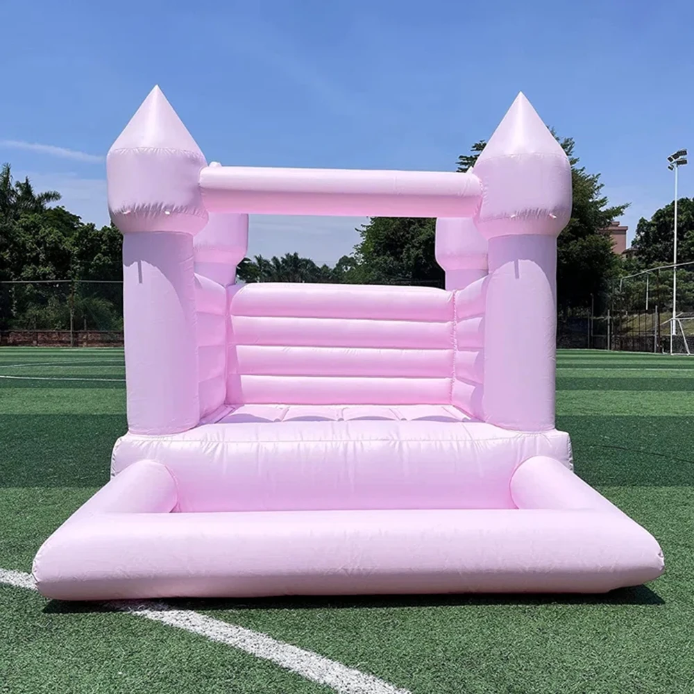 

8x10ft Pastel Pink blue peach Inflatable Bounce House Factory Supply Ball Pit Jumping Castle Indoor Playground Kids Soft Play