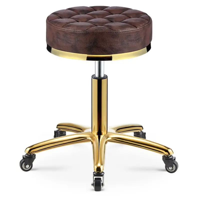 Hairdressing Stool Vintage Barbershop Barber Chair Salon Furniture Beauty Stools Professional Rotating Rolling Work Chairs