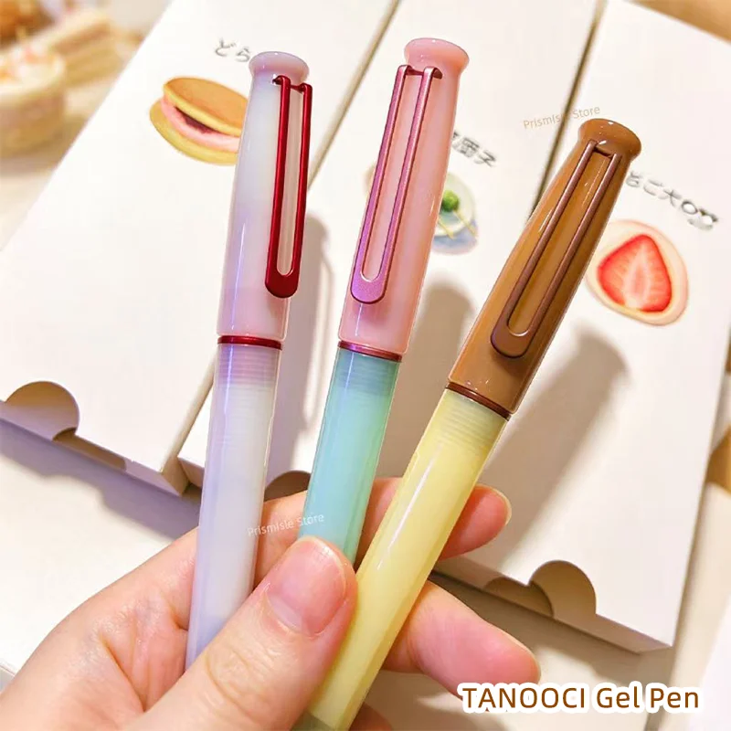 TANOOCI Magnetic Gel Pen Macaron Color Low Center of Gravity Grip with Refill Set Smooth Writing Student Office Stationery Gift