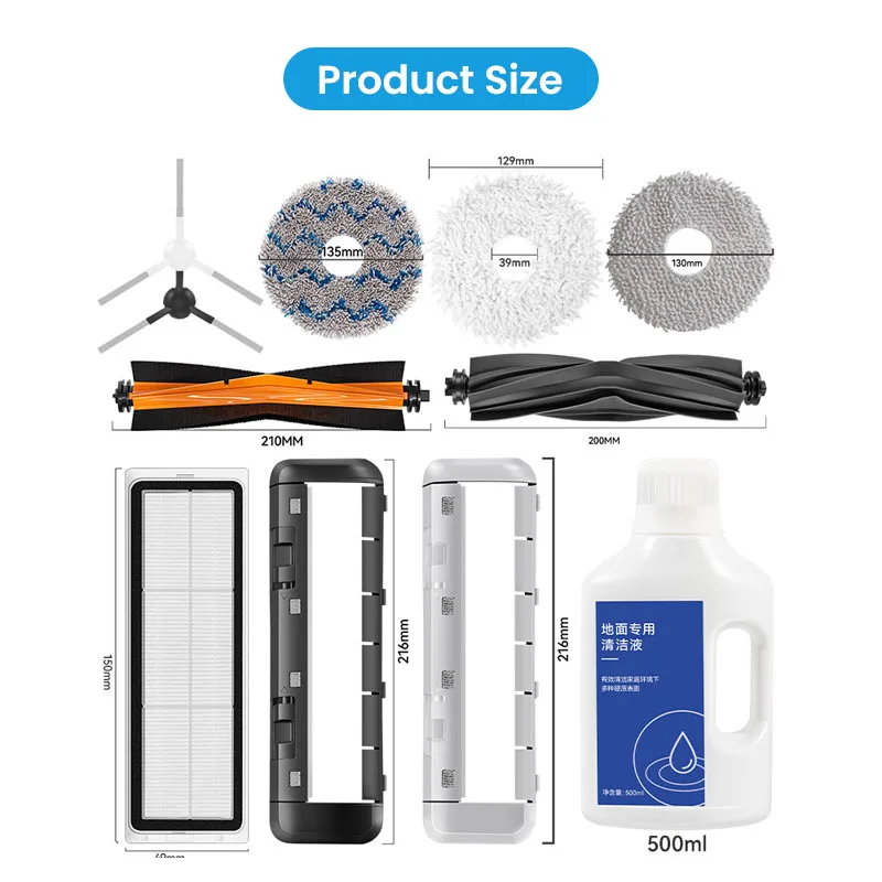 Para w10s varrendo robô consumíveis escova lateral pano elemento de filtro acessórios rolo escova borracha placa capa