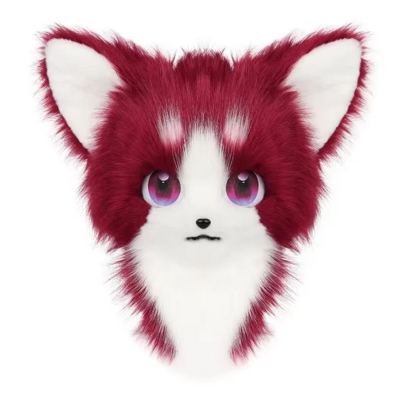 Kig Fursuit Kigurumi Furry Cosplay Costume Pink Black Head Cos Outfits Comiket Furries Doll Animal Mask for Comic-Con Role Play
