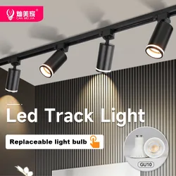 Led GU10 Track Light Rail Track Led Ceiling Lamp Track Ceiling Spot Light Spotlight Fixture Clothing Shop Rail Set Spot Led Lamp