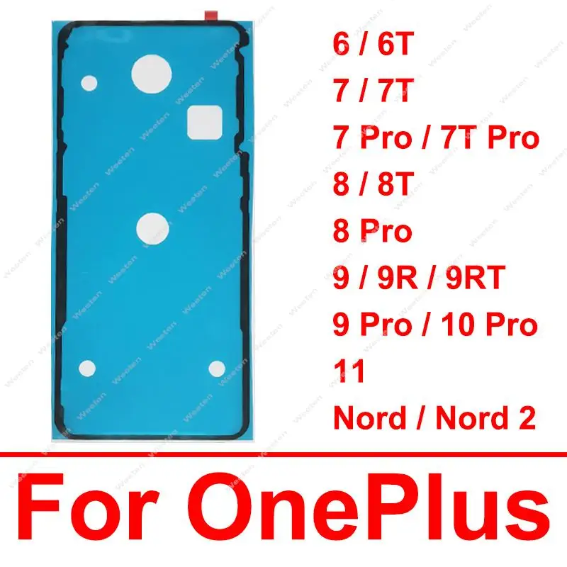 1 шт. наклейка на заднюю крышку аккумулятора для Oneplus 6 7 7T 8 8T 9 10Pro 10R 9R 9RT 10T 11 Nord 2 2T, наклейка на заднюю крышку корпуса