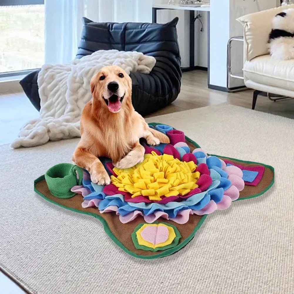 Pet Snuffle Feeding Mat Dog Chew Toys Pet Squeaking Stuffed Toys Puzzle Feeder Pad for Dogs Cats Play Funny Training Plush Toys