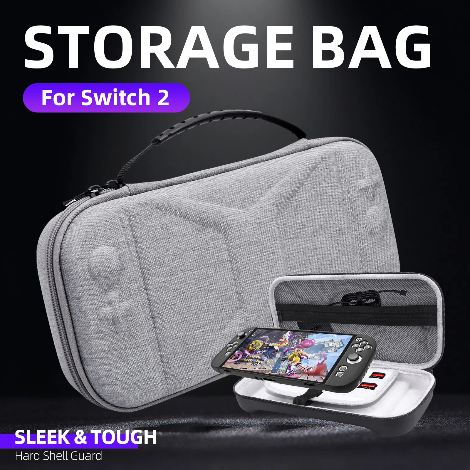 

Carrying Case for Nintendo Switch 2 Handheld Hard EVA Storage Bag Waterproof Shockproof Portable Protective Switch2 Accessories