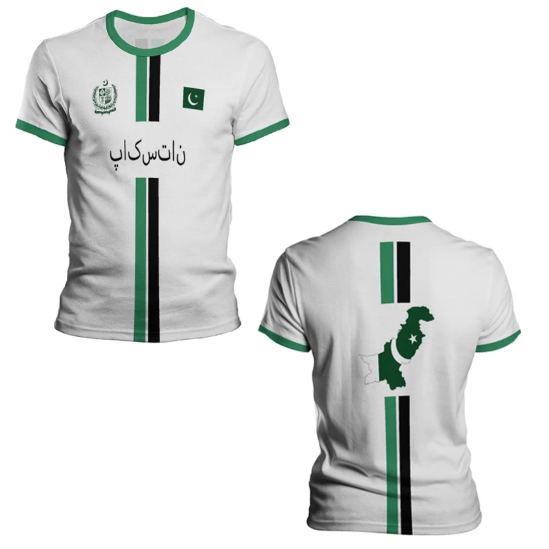 2025 Summer New Pakistan Jersey Men's Sports T-shirts Pakistanis Flag Street Oversized Tops Unisex Casual Graphic T-shirts Tees