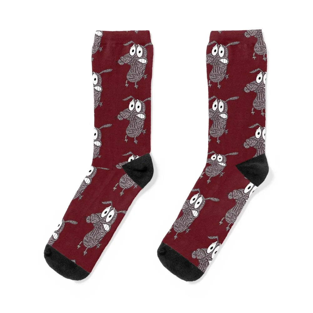 Courage the Cowardly Dog Socks winter thermal fashionable sport Designer Man Socks Women's