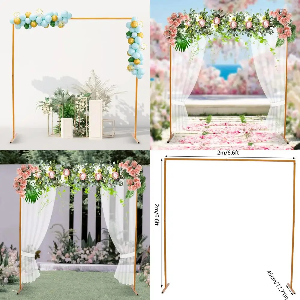 

Floral Balloon Frame Rectangular Wedding Arch Stand for Party Decoration
