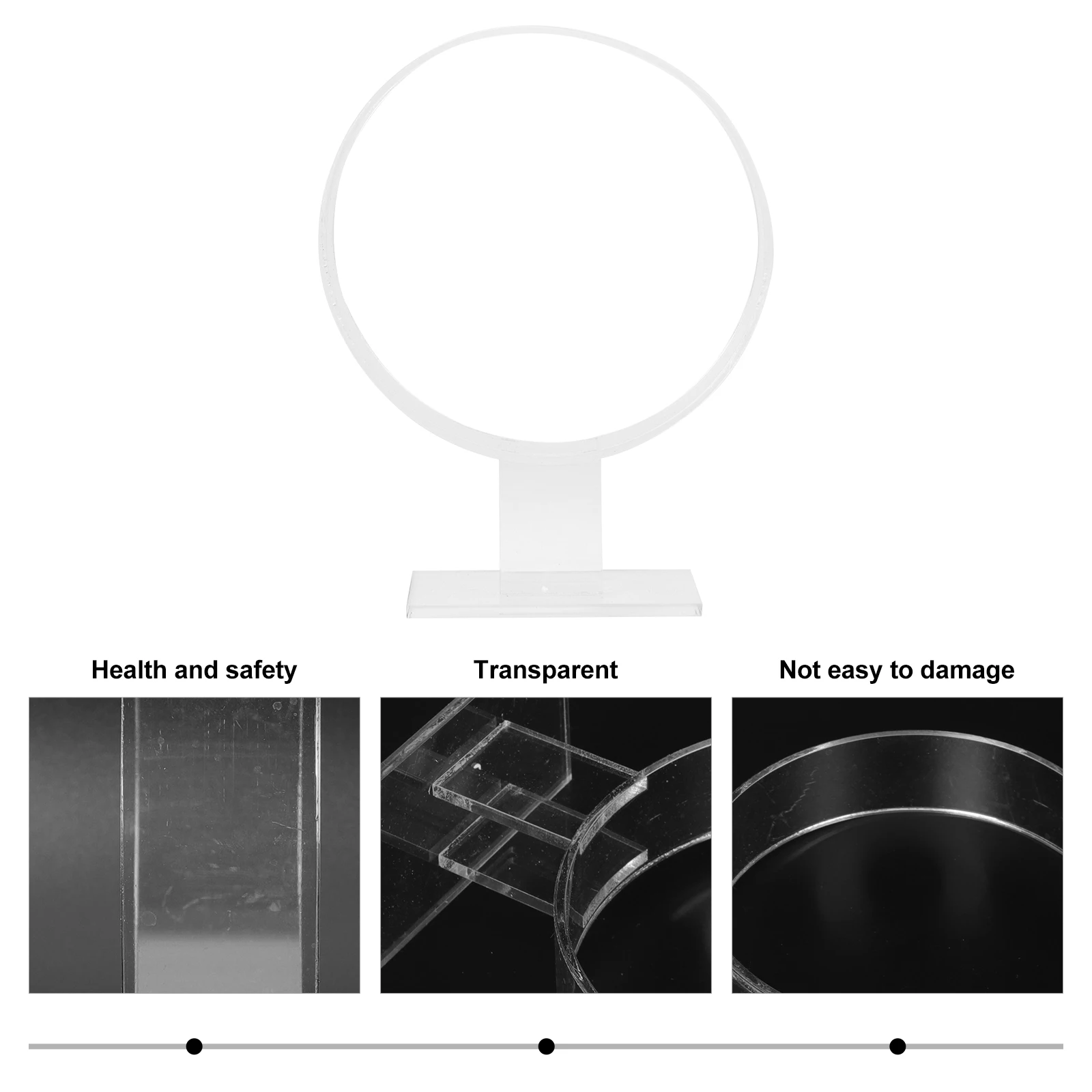 

1pc Acrylic Hair Hoop Display Rack Round Showing Stand Headband Organizer Holder For Hair Accessories Storage Decor Rack