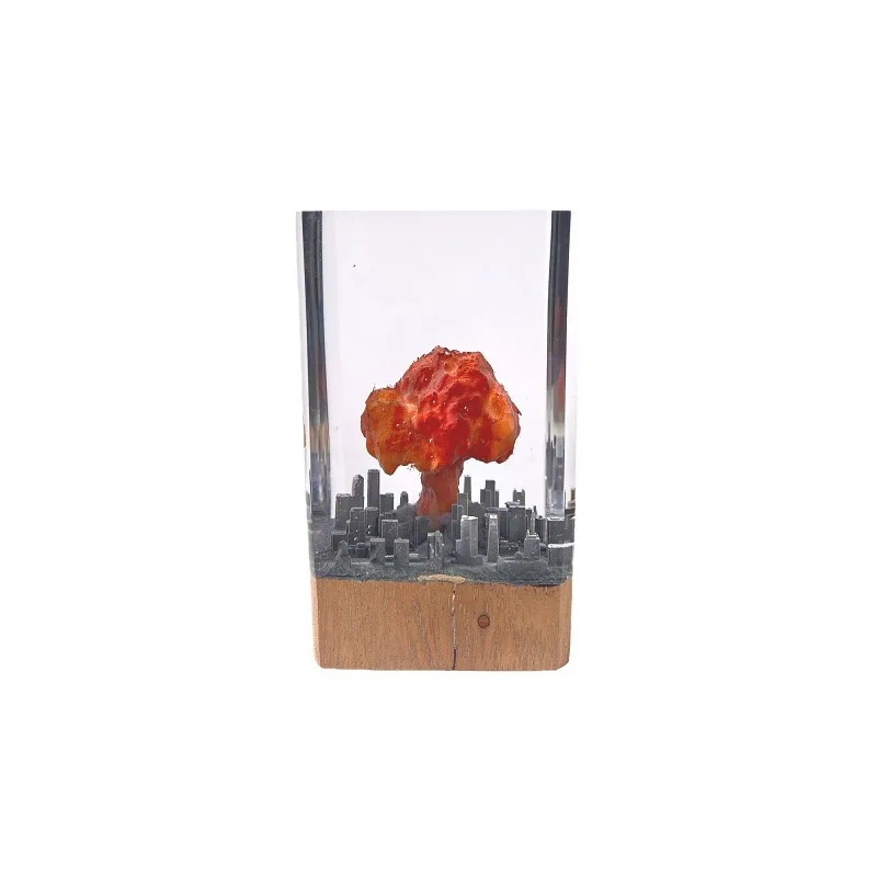 

Night light ornament, mushroom cloud creative crystal epoxy resin handicraft