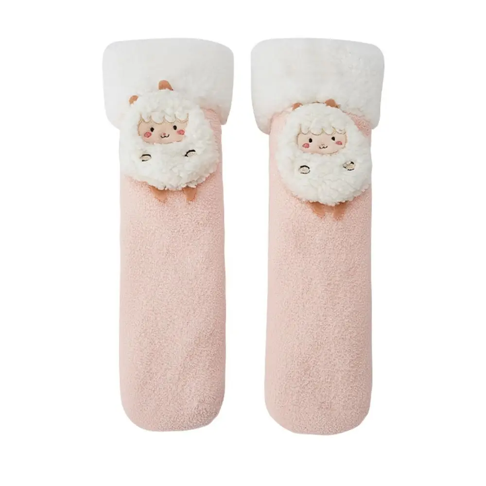 Creative Rechargeable Heated Socks Thickned Plush Warm Socks Washable Cold Proof Floor Socks Home