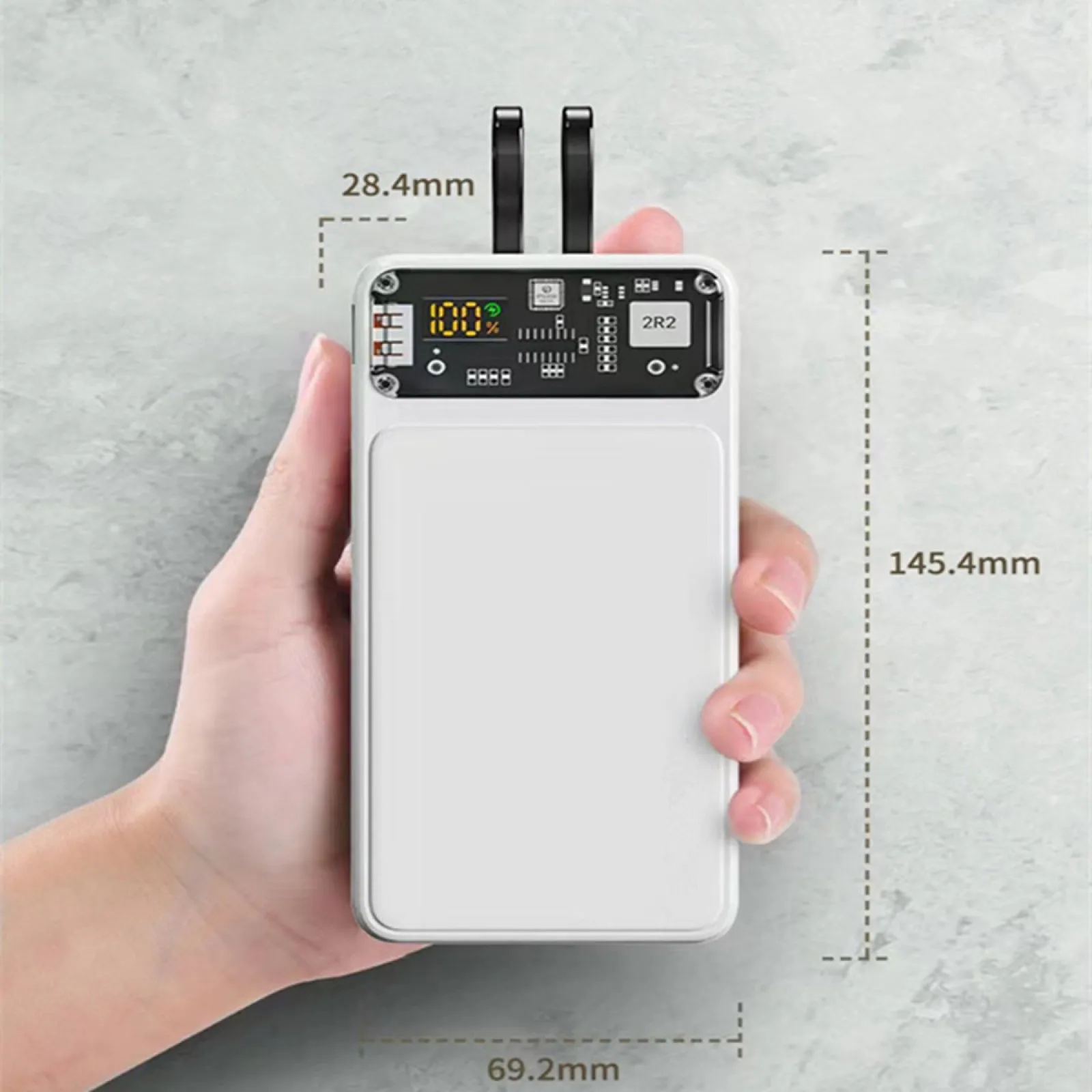 2 Slots 1260110 Battery Power Bank Case Shell With LCD Display DIY Kit Fast Charging Mobile Power Supply Enclosure Case PD 22.5W