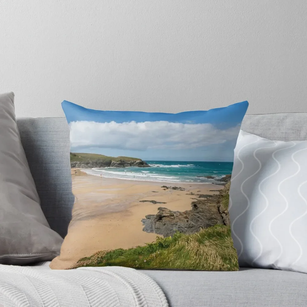 

Treyarnon Bay,North Cornwall Throw Pillow Pillow Cover luxury decor Decorative Cushions