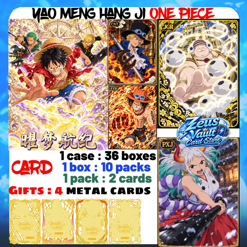 Wholesale 2026 Newest Yao Meng Hang Ji One Piece Collection Card Hobby Fashional Nami Boa Yamato CCG Trendy Toys Birthday Gifts