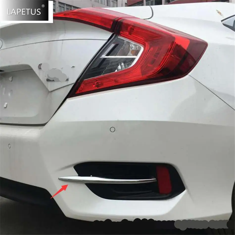 

ABS Auto Rear Tail Fog Lights Lamps Eyelid Eyebrow Molding Decor Cover Trim For Honda Civic Sedan 2016 2017 2018 Accessories