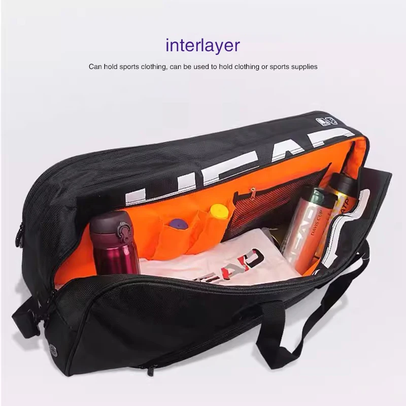 HEAD Большая вместительная оригинальная теннисная сумка для головы Рюкзак для бадминтона для мужчин и женщин 6-ракетная спортивная сумка Raquete De Tenis Bag Tennis B