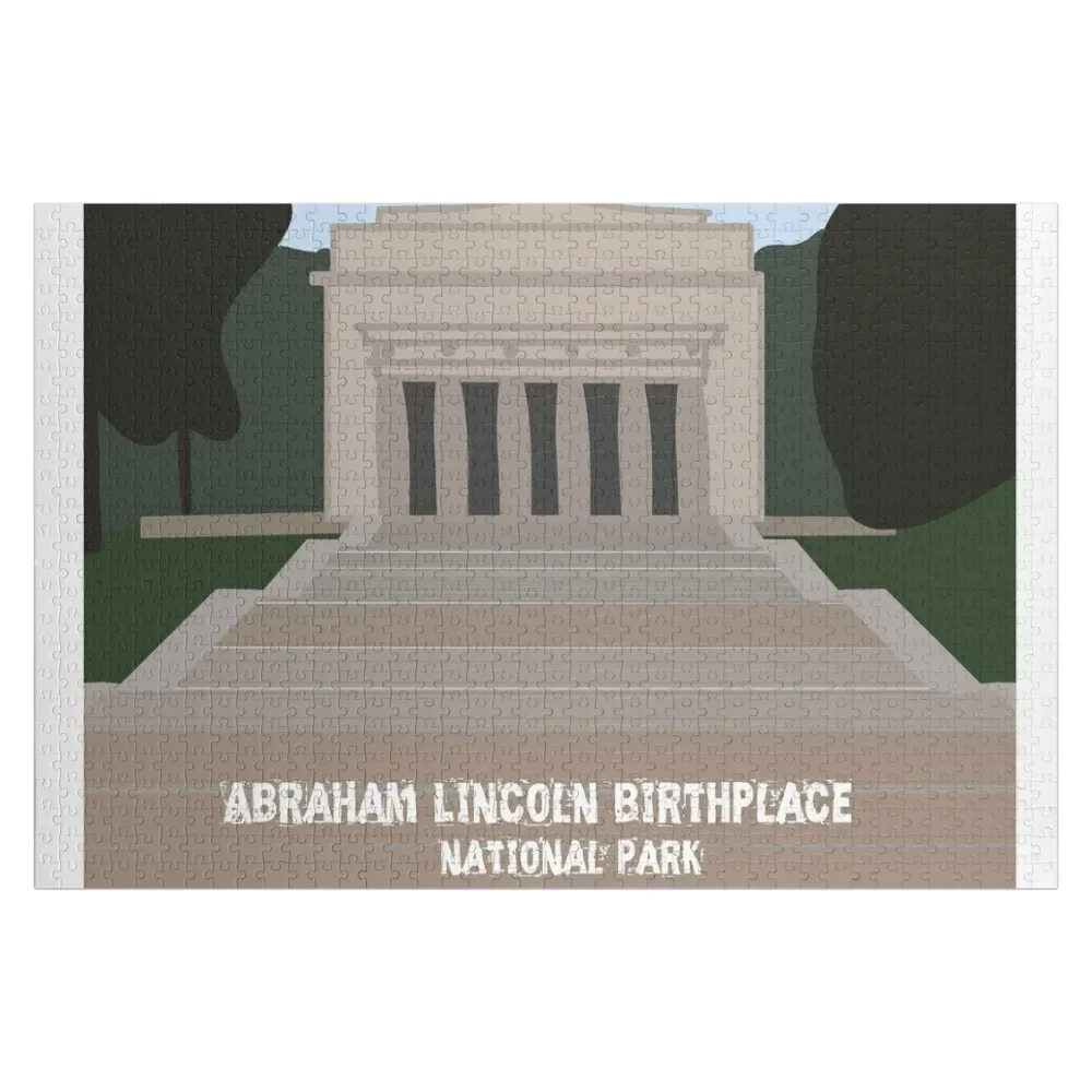 Abraham lincoln lugar de nacimiento parque nacional rompecabezas juguetes personalizados regalo personalizado para niños rompecabezas Iq