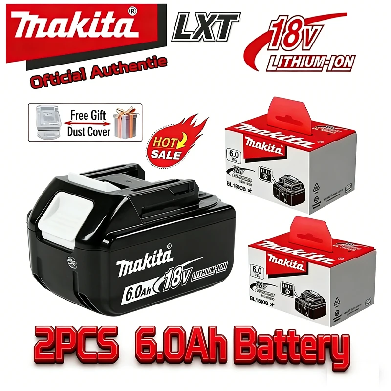

100%Original Makita 18V 6.0Ah battery, Makita DTW700 DHW180 DGH181 DTD173 DAS180 DDF487 DTW285 TW004G power tools battery to