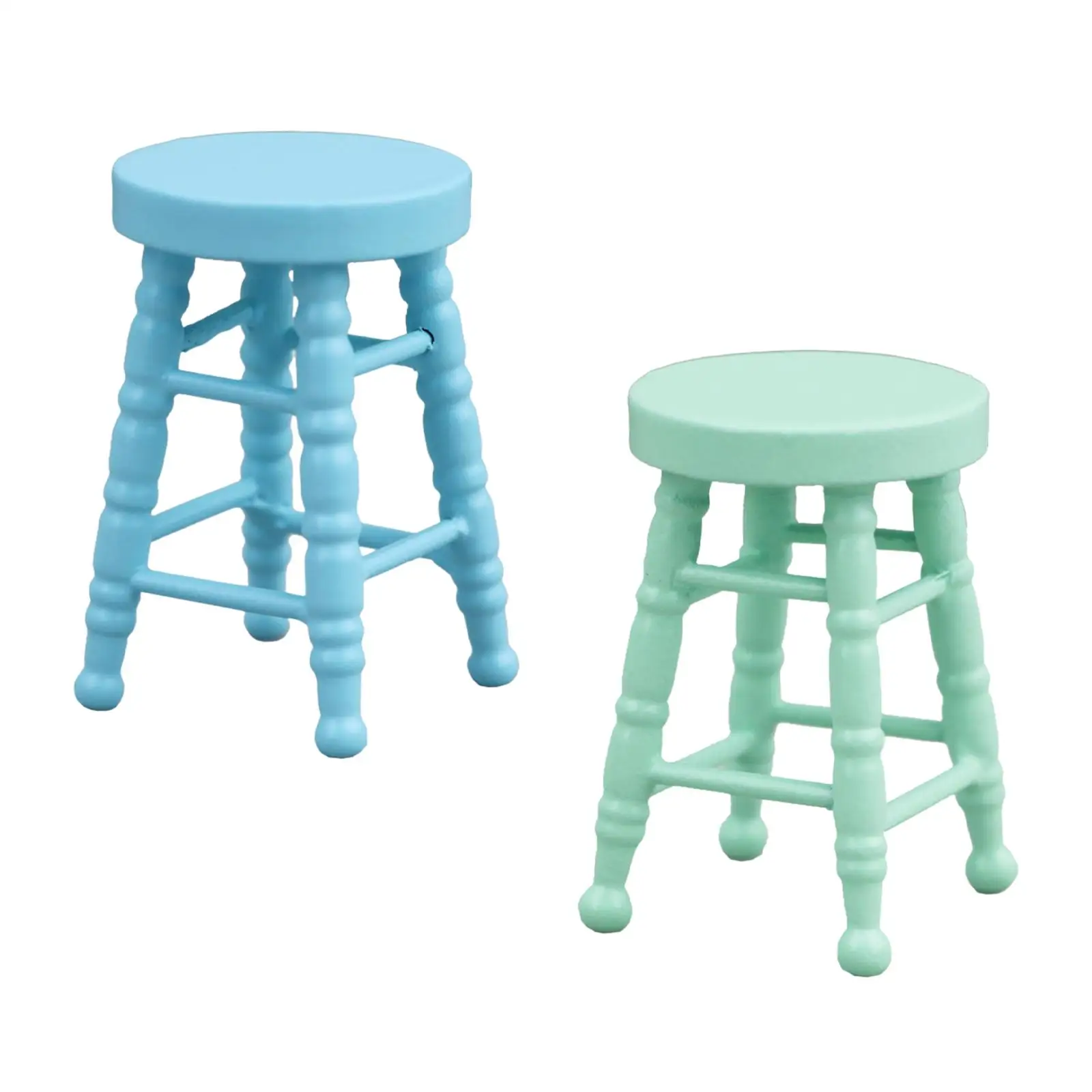 1/12 Scale Round Stool Model Miniature Furniture Room DIY Accs Simulated