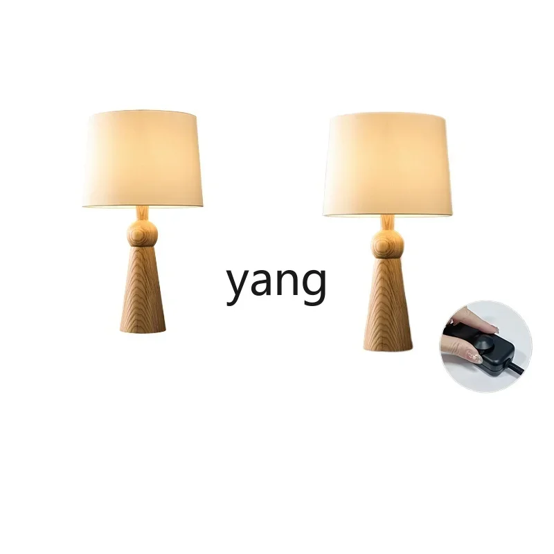 

Yjq Advanced Sense Creative Log Table Lamp Modern Minimalist Bedroom Bedside Lamp Reading