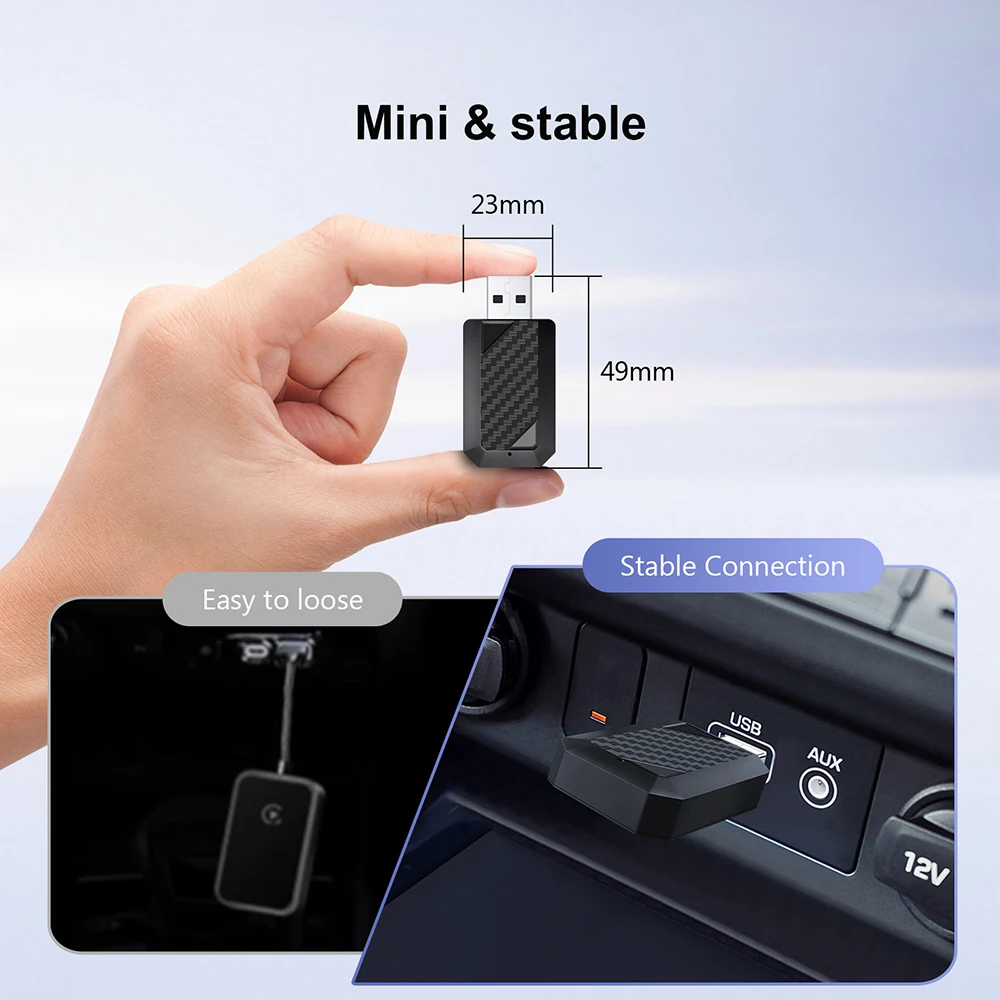 2 in 1 bedraad naar draadloze CarPlay Android Auto Adapter voor OEM autoradio met USB Dongle Smart Mini Box Plug en Play Bluetooth