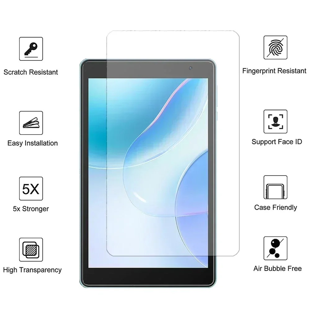 ฟิล์มกระจก2ชิ้นสำหรับ blackview TAB 50 WIFI แท็บเล็ต2023ขนาด8นิ้วอุปกรณ์ป้องกันหน้าจอกระจกนิรภัย
