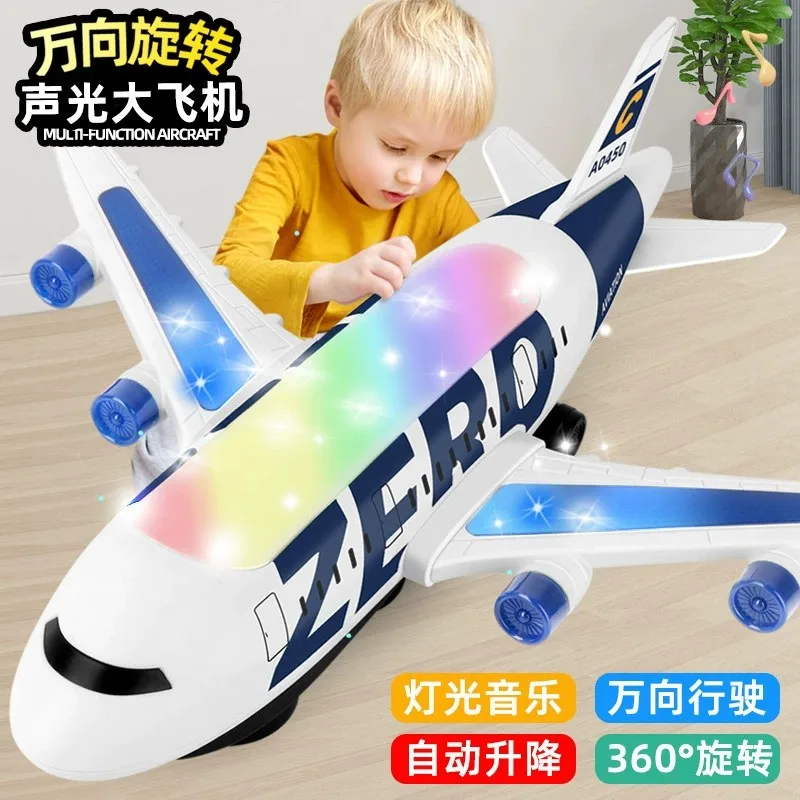 Electric Model Airplane Omnidirectional Rotating Dazzling Lights Dynamic Music Plane Model Interaction Aviation Airplane