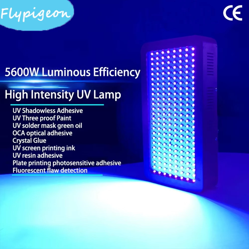 2000W High Power UV Curing Lamp 365 395 405nm Air Cooled Ultraviolet Light for Ink  Green Oil Paint Curing Plate Flaw Detection