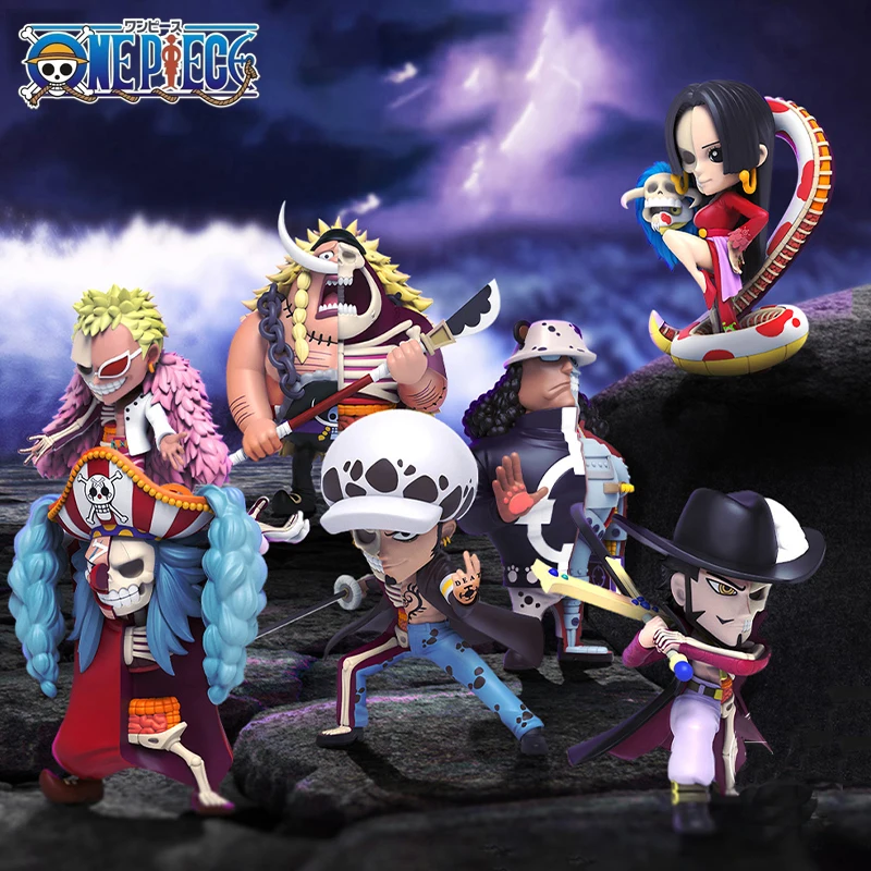 Mightyjaxx One Piece Blind Box Fourth Generation Boa Hancock Buggy Doflamingo Action Figure Anime Mystery Box Xmas Gift Kids Toy