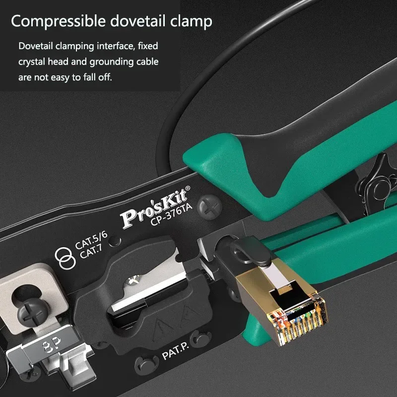 

Pro'skit CP-376TA Многофункциональные клещи для сетевых кабелей Cabl класса 5/6/7 Обжимные клещи с кристаллической головкой сеть профессионального класса
