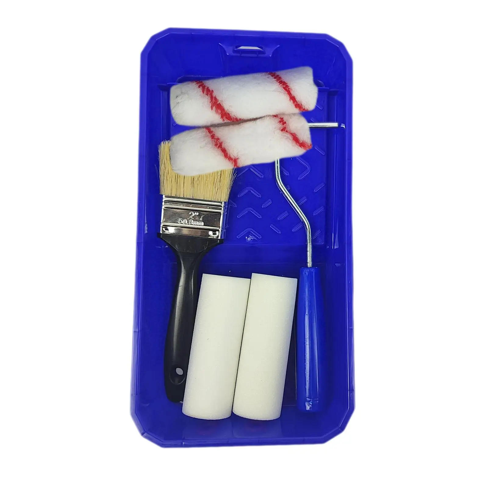 

Paint Roller Brush Kits Wear Resistant Smooth Comfortable Handle Multiuse for Home Use Door Garden Ceiling Painting Accessories