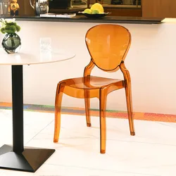 Nordic Transparent Design Acrylic Material Used For Modern Living Room Chairs Backrests Leisure Chairs Household Make Up Stools