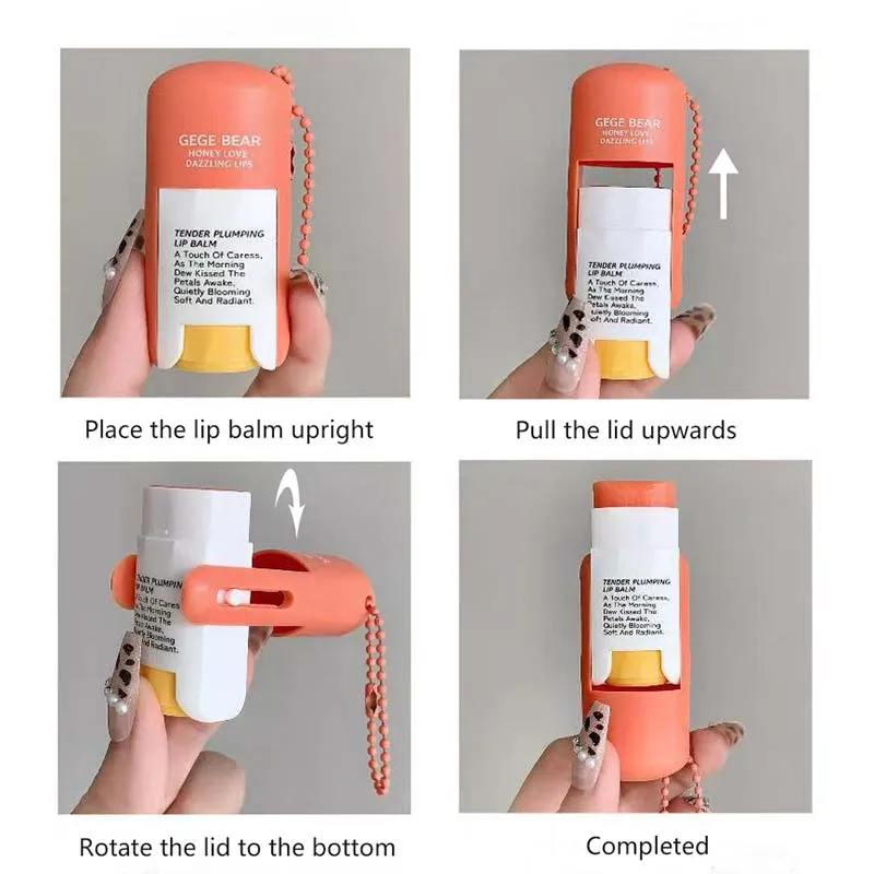 ลิปบาล์ม Gegebear กลิ่นองุ่น ลิปสติกสี ผลไม้ บำรุงริมฝีปาก ชุ่มชื้น ป้องกันริมฝีปากแห้ง เซรั่มบำรุงริมฝีปาก ไพรเมอร์แต่งหน้า ลิปกลอสใส ให้ริมฝีปากอวบอิ่ม