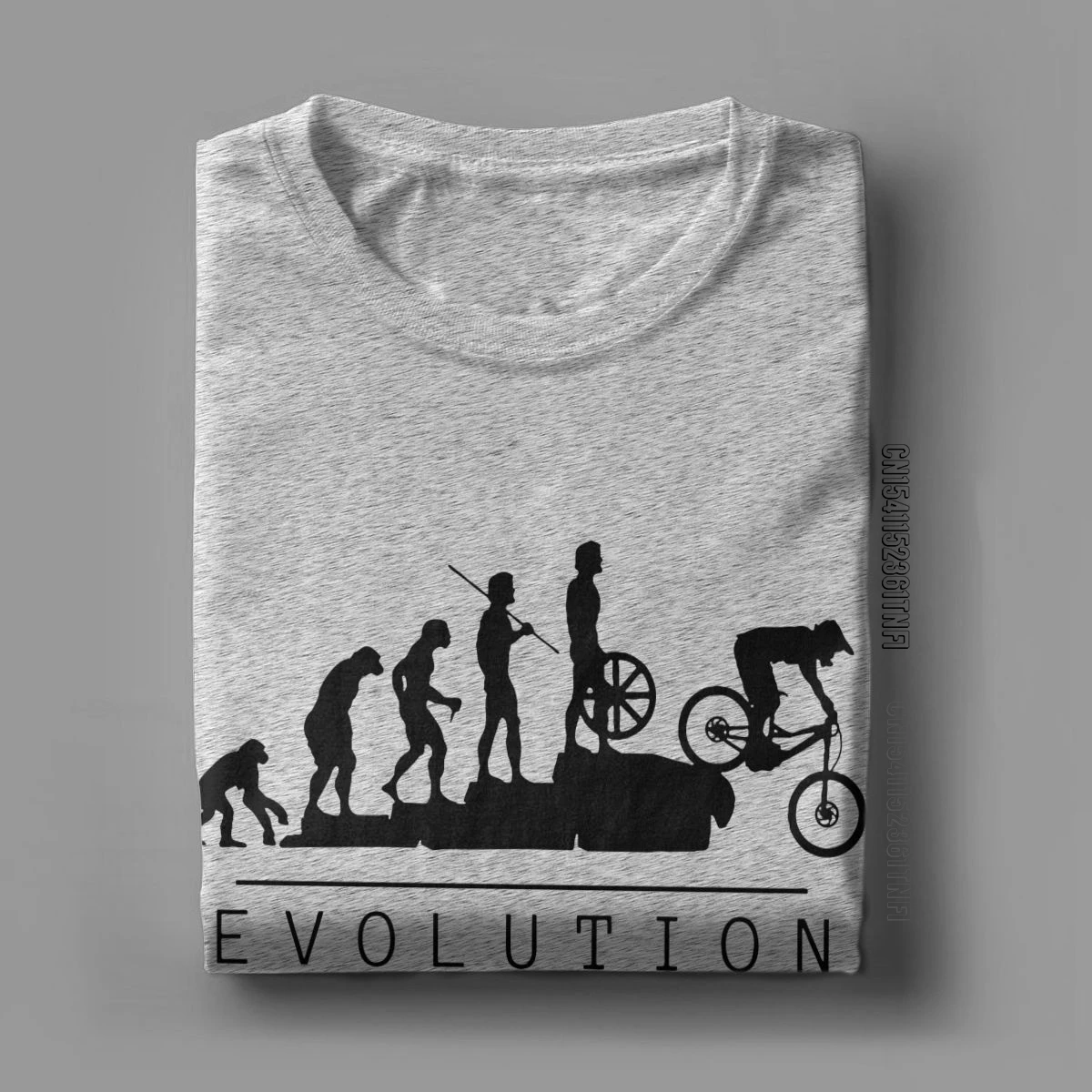 Mountain Bike Evolution Cycling T Shirts Men\'s Pure Cotton Funny T-Shirts Crew Neck Tee Shirt Classic Clothes Summer