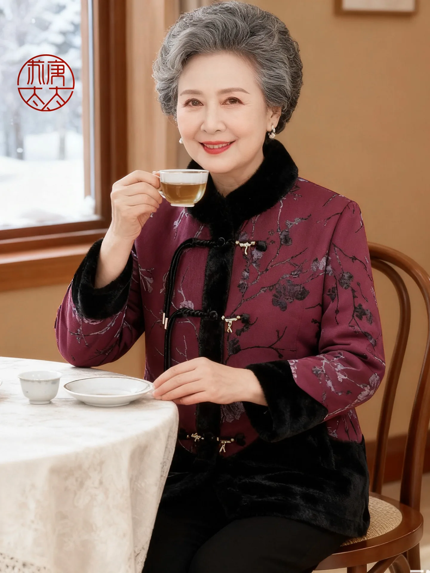 

Thiened Faux Fur Jaet Women's Winter Coat Warmth Comfortable Cotton Clothes for ly Ladies Chinese Sle Long Pants