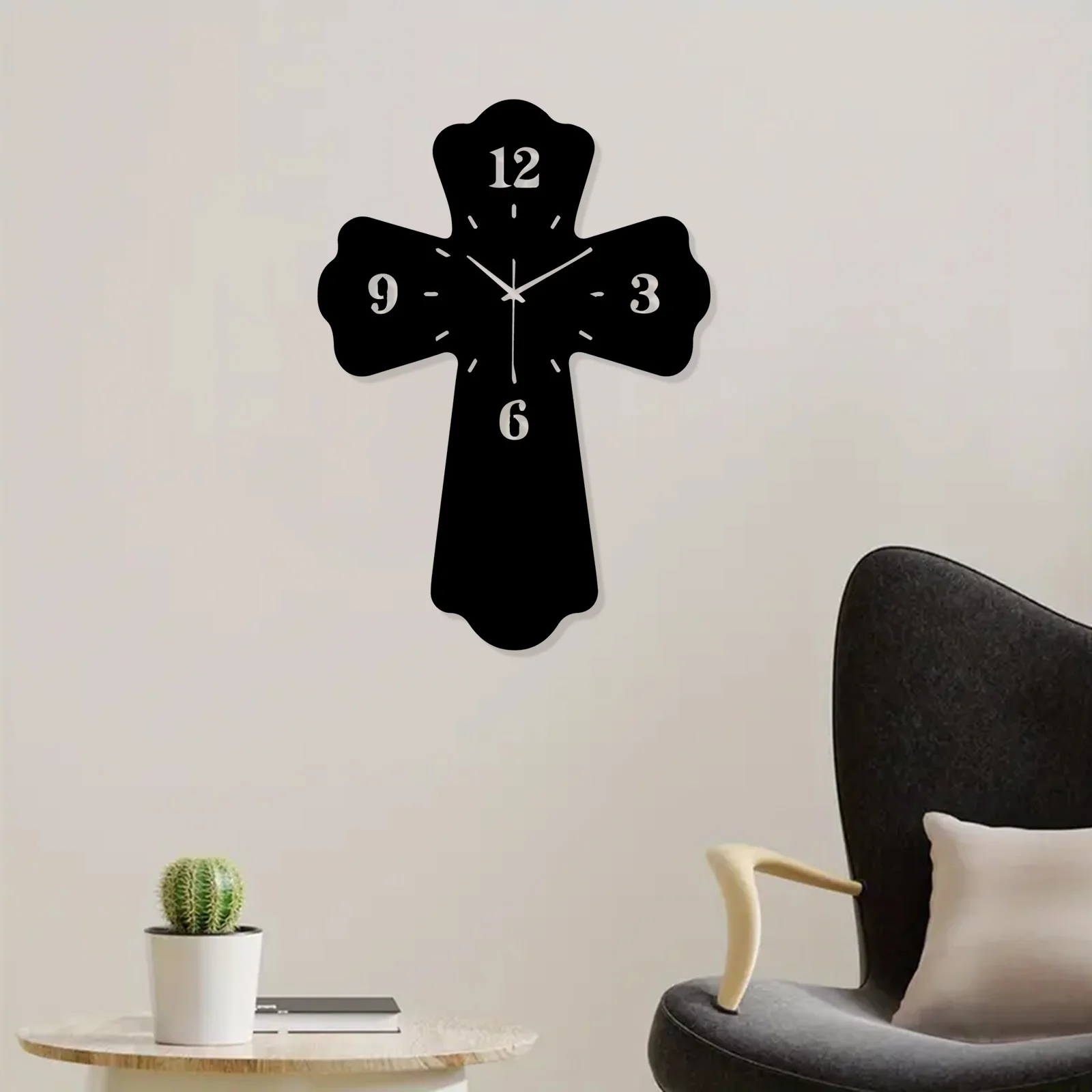 1pc of Cross-Shaped Metal Wall Decoration, a Cross Sculpture Mural That Is Perfect for Adorning Your Living Room Wall